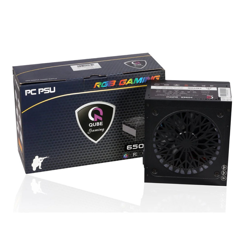 QUBE Levin 650W 80+ Bronze Non Modular RGB Power Supply - مزود الطاقة